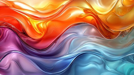 Poster - Colorful swirls with vibrant waves create an eye-catching visual effect for creative backgrounds.