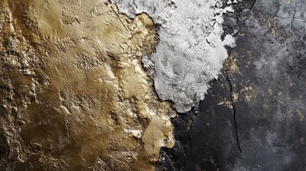 Aufkleber - A close-up of an abstract texture with a mix of metallic and matte finishes, showcasing a blend of shimmering and flat surfaces.