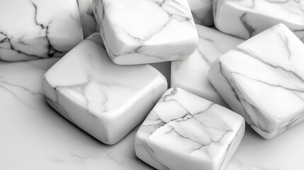 Aufkleber - White Marble Blocks.