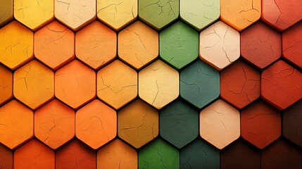 Aufkleber - Hexagon Pattern Background.