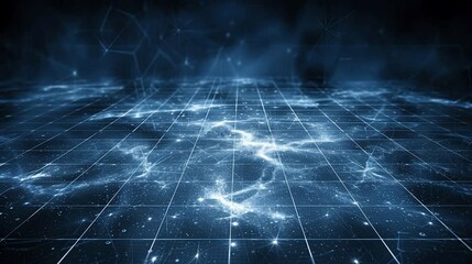 Fototapete - Digital Grid Network.