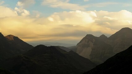 Wall Mural - Dramatic sunset over the mountains in the remote countryside of South America