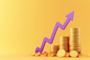 Poster - coins on a bright background, refunds and online payments