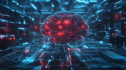 Digital Brain Artificial intelligence AI machine learning Business Technology Internet Network Concept
