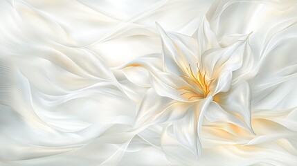 Canvas Print -   A white flower with a yellow center is surrounded by two other white and yellow flowers, each with their own yellow centers