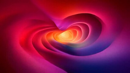 Poster - colorful abstract 3d spiral with vibrant red, orange, purple, and blue gradients