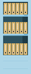Poster - Tall filing cabinet is holding folders and organizing important documents