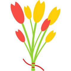 Wall Mural - Bouquet vector icon in flat style 