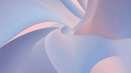 Poster - Exploring abstract shapes and soft colors in a serene digital landscape during daylight
