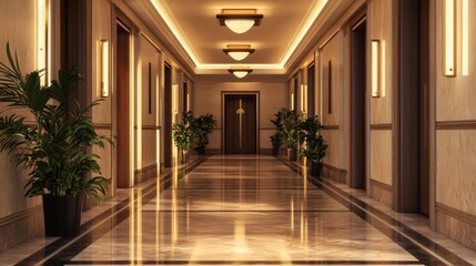 Poster - 3D Render of a Corridor