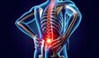 © kraphix - 3D illustration of human lumbar spine with highlighted lower back pain