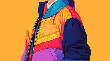 Poster - Colorful  jacket with bright colors, abstract background.