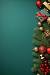 christmas decoration card solid color background