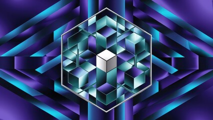 Poster -  Abstract 3D Geometric Design