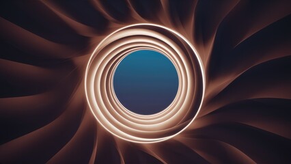 Poster - Abstract 3D Render of a Circular Aperture with Soft Lighting Background