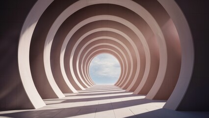 Poster - abstract architectural background with light and shadow in 3d rendering and illustration.