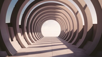 Poster - abstract architectural background with light and shadow in 3d rendering and illustration.