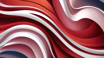 Poster - Abstract Background with Flowing White Curves