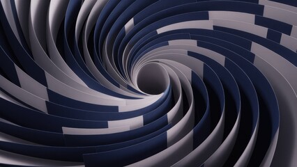Poster - Abstract Curved Paper Background Design in Digital Navy Tones