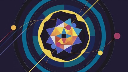 Fototapete - Abstract Design with Proportional Elements
