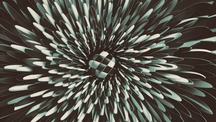 Poster -  Abstract Dynamic Monochrome Pattern Background