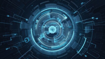 Aufkleber - Abstract Digital Technology Background - 2D Illustration