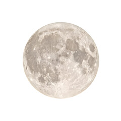 full moon in png isolated on transparent background, moon isolated in png