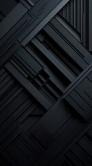 Poster - Abstract Black Geometric Pattern with Textured Surfaces