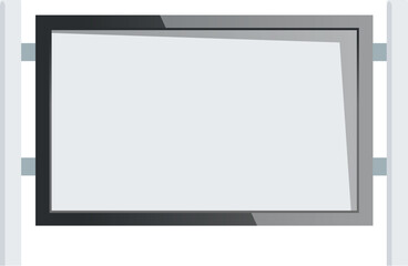 Poster - Blank digital information board is displaying an important announcement with a white background
