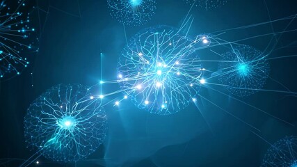 Poster - Exploring dynamic blue particle networks in an abstract digital environment