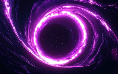 Poster - Huge black hole warps space in a 3D cartoon rendering Realistic science fiction art at 5K resolution