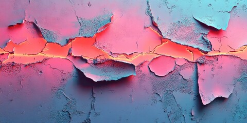 Poster - 3D rendering of peeling paint on an old wall