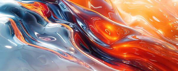 Wall Mural - a close up of a colorful liquid