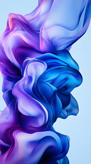 Wall Mural - An abstract fluid art painting featuring swirling shades of purple blue, creating a marble-like texture liquid gradient abstract background