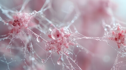 Wall Mural - a close up of a spider web