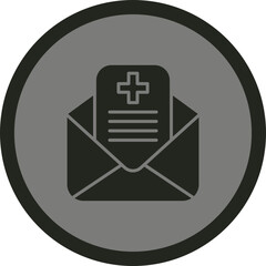 Sticker - Medical Mail Icon Design