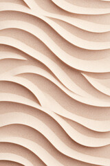 Poster - abstract beige wave pattern on textured surface creating a illusion. modern, stylish background idea