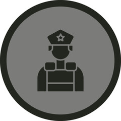 Canvas Print - Riot Police Icon Design