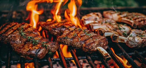 Grilled Meat on the BBQ