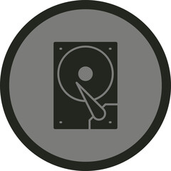 Sticker - Hard Disk Icon Design