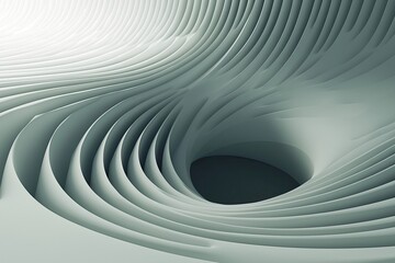 Fototapete - Abstract design featuring smooth, flowing lines creating a dynamic, three-dimensional surface with a central void.