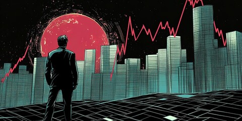 Poster - Trends in the economy can have a profound effect on stock market performance, with recessions often triggering stock crashes, exchange losses, and volatile trading conditions.