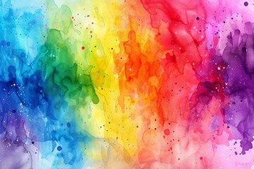 Hand painted multicolor rainbow ink splash, colorful spots, dirty artistic, paint splatter watercolor background