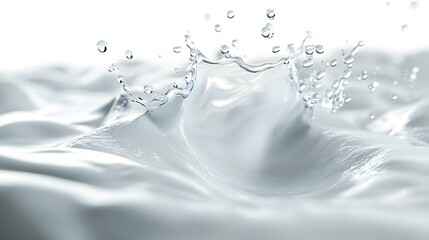 Wall Mural - cg abstract liquid splash: a dynamic, cg-rendered splash of liquid, frozen in time, with droplets su