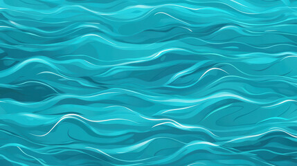 Poster - A vibrant, abstract illustration of flowing blue waves, showcasing dynamic motion and representing the beauty of water in an artistic form.