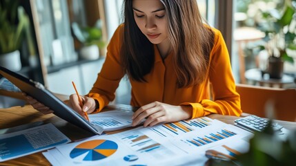 Poster - Managing business finances involves strategic budget planning and precise tax calculations
