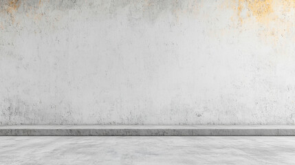 Poster - Minimalistic empty room with concrete walls and floor, featuring an industrial-style backdrop with subtle texture and gradient lighting.