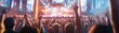 © Monchisa - Energetic Crowd Engagement at EDM Festival, enthusiastic audience immersed in the music, hands raised high, vibrant atmosphere filled with excitement and celebration