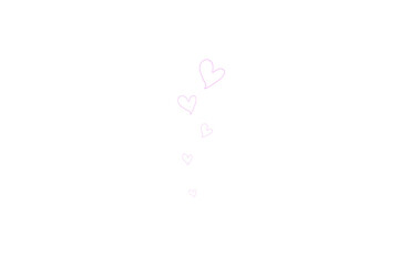 Wall Mural - pink hearts on white, Like, love, heart, icon, background