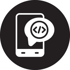 coding glyph icon